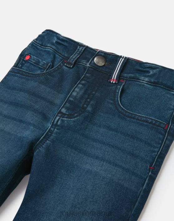 Joules băieți jerseu brandon denim scurt 2-12 ani 48DH370 îmbrăcăminte albastru mijlociu | Joules Romania