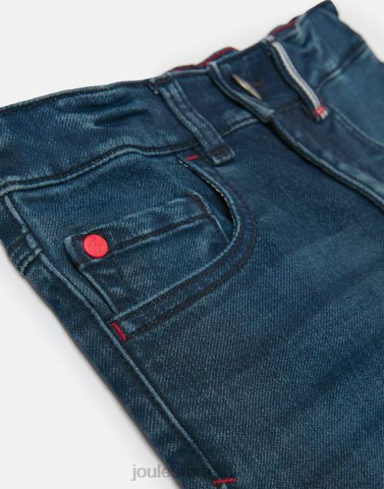 Joules băieți jerseu brandon denim scurt 2-12 ani 48DH370 îmbrăcăminte albastru mijlociu | Joules Romania