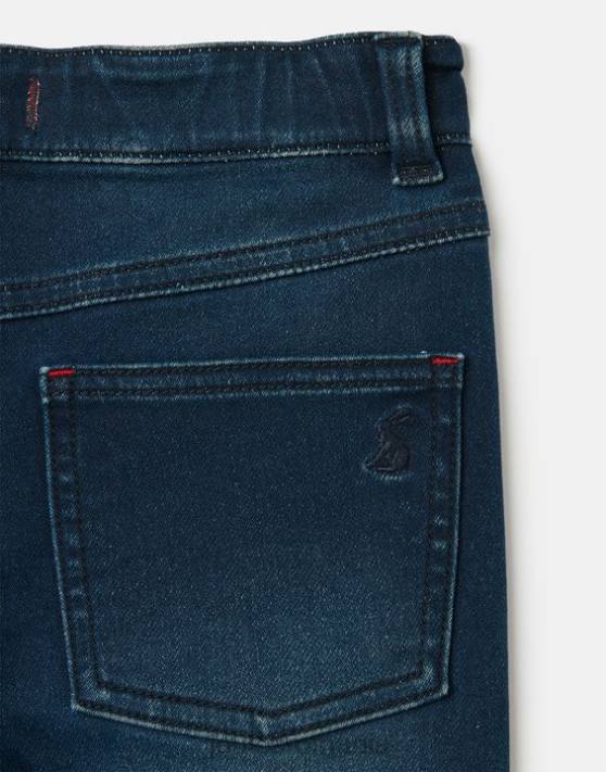 Joules băieți jerseu brandon denim scurt 2-12 ani 48DH370 îmbrăcăminte albastru mijlociu | Joules Romania