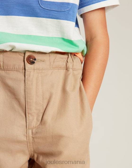 Joules băieți pantaloni scurți jake 2-12 ani 48DH383 îmbrăcăminte maro deschis | Joules cizme