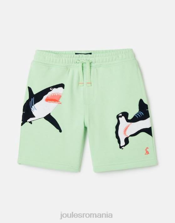 Joules băieți pantaloni scurți transpirați hamden noutate 2-8 ani 48DH351 îmbrăcăminte rechini verde deschis | Joules bags
