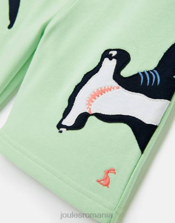 Joules băieți pantaloni scurți transpirați hamden noutate 2-8 ani 48DH351 îmbrăcăminte rechini verde deschis | Joules bags