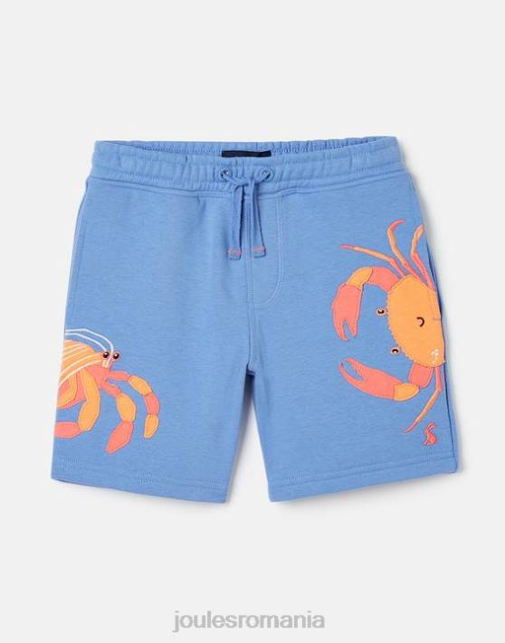 Joules băieți pantaloni scurți transpirați hamden noutate 2-8 ani 48DH352 îmbrăcăminte crabi albastru deschis | Joules Romania