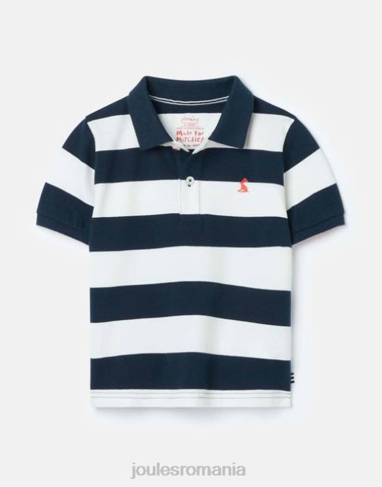 Joules băieți tricou polo cu dungi filbert 2-12 ani 48DH387 îmbrăcăminte dungă bleumarin franceză | Joules bags