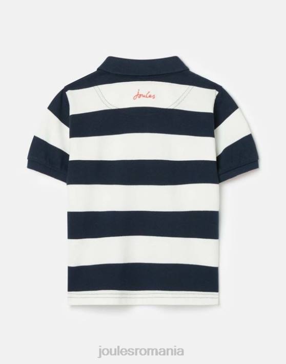 Joules băieți tricou polo cu dungi filbert 2-12 ani 48DH387 îmbrăcăminte dungă bleumarin franceză | Joules bags