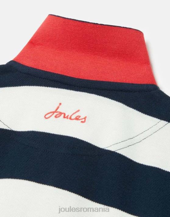 Joules băieți tricou polo cu dungi filbert 2-12 ani 48DH387 îmbrăcăminte dungă bleumarin franceză | Joules bags