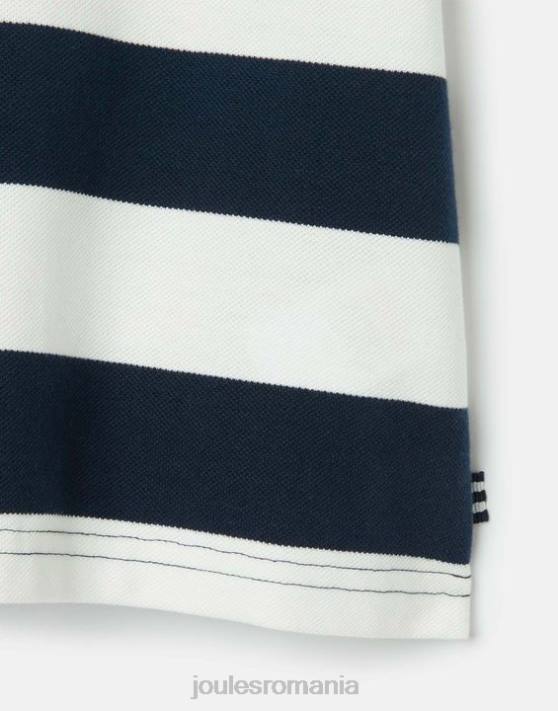 Joules băieți tricou polo cu dungi filbert 2-12 ani 48DH387 îmbrăcăminte dungă bleumarin franceză | Joules bags