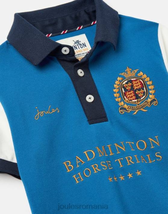 Joules băieți tricou polo unisex badminton copii 2-12 ani 48DH345 îmbrăcăminte albastru | Joules bags