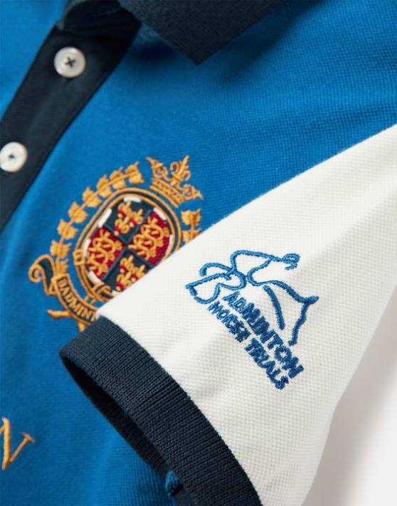 Joules băieți tricou polo unisex badminton copii 2-12 ani 48DH345 îmbrăcăminte albastru | Joules bags