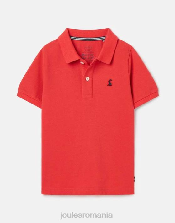 Joules băieți tricou polo woody 2-12 ani 48DH380 îmbrăcăminte roşu | Joules cizme
