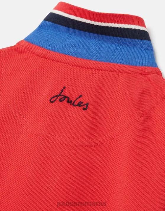 Joules băieți tricou polo woody 2-12 ani 48DH380 îmbrăcăminte roşu | Joules cizme
