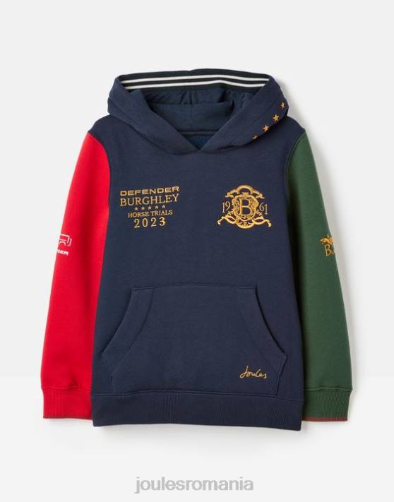 Joules băieți hanorac burghley unisex cu glugă 2-12 ani 48DH316 îmbrăcăminte marina franceză | Joules Romania