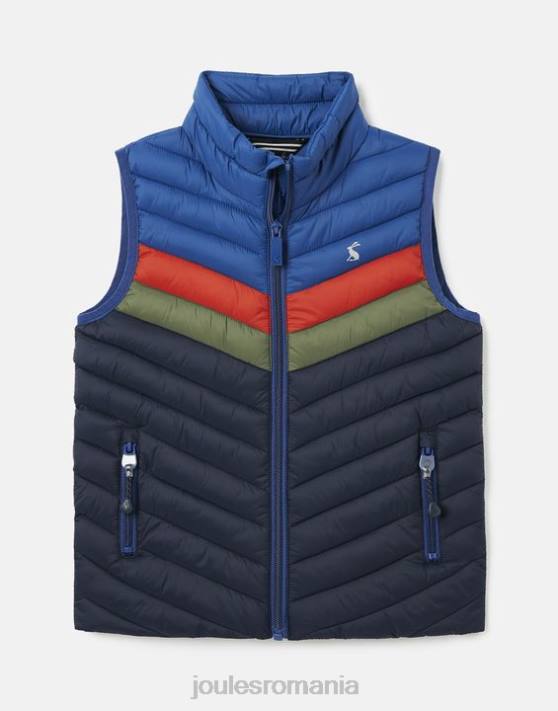 Joules băieți vestă împachetabilă crofton 2-12 ani 48DH347 îmbrăcăminte bloc de culoare bleumarin | Joules cizme