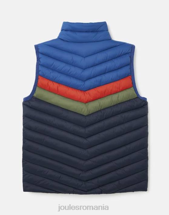 Joules băieți vestă împachetabilă crofton 2-12 ani 48DH347 îmbrăcăminte bloc de culoare bleumarin | Joules cizme