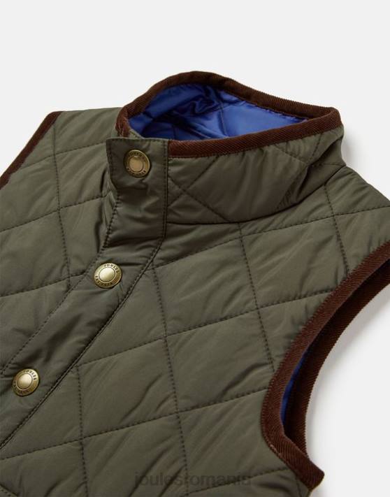 Joules băieți vesta cu pilota bramble diamant 2-12 ani 48DH360 îmbrăcăminte verde de patrimoniu | Joules bags