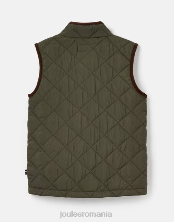 Joules băieți vesta cu pilota bramble diamant 2-12 ani 48DH360 îmbrăcăminte verde de patrimoniu | Joules bags