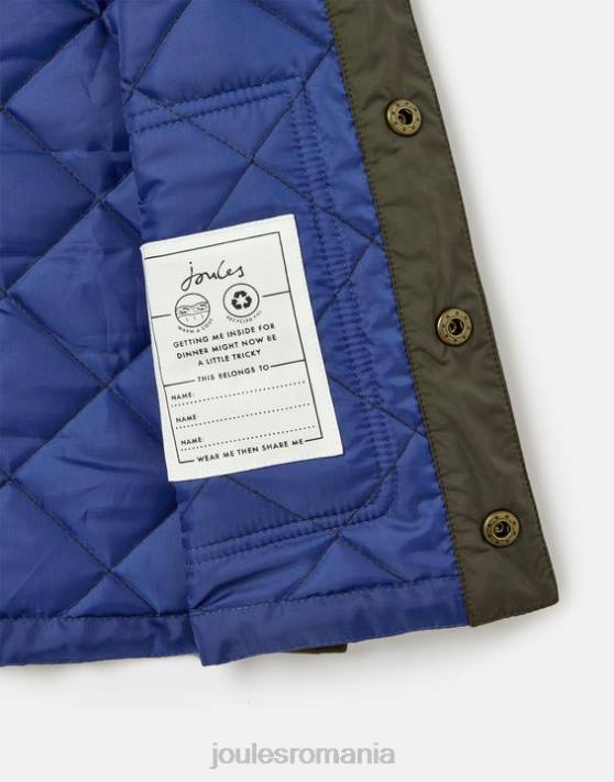 Joules băieți vesta cu pilota bramble diamant 2-12 ani 48DH360 îmbrăcăminte verde de patrimoniu | Joules bags