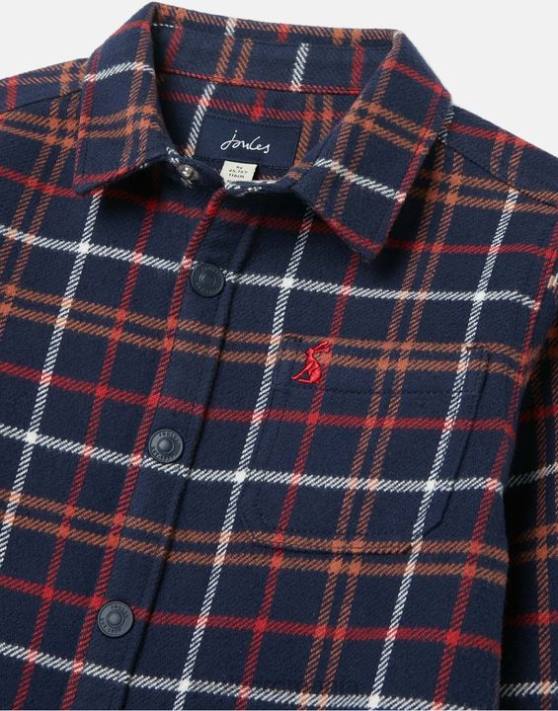 Joules băieți aiden shacket 2-12 ani 48DH366 îmbrăcăminte multi check bleumarin | Joules bags