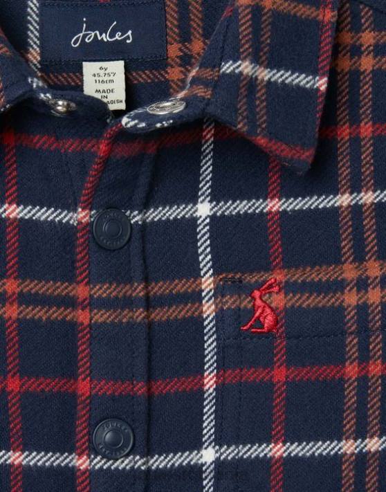 Joules băieți aiden shacket 2-12 ani 48DH366 îmbrăcăminte multi check bleumarin | Joules bags