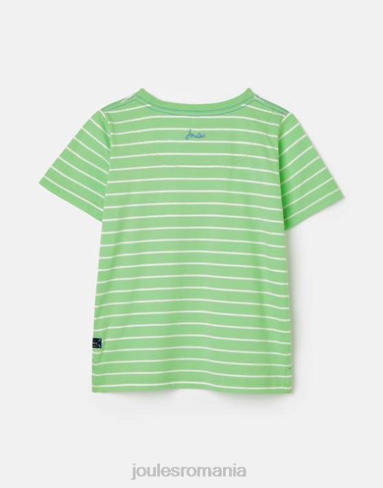 Joules băieți tricou aplicat archie cu maneca scurta 2-8 ani 48DH367 îmbrăcăminte caracatiță verde | Joules Romania