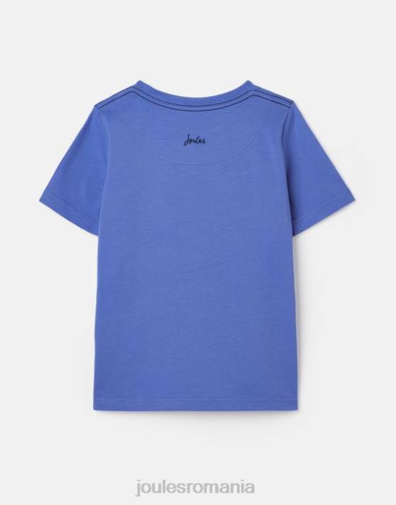 Joules băieți tricou ben maneca scurta 2-12 ani 48DH353 îmbrăcăminte rechini albaștri | Joules cizme