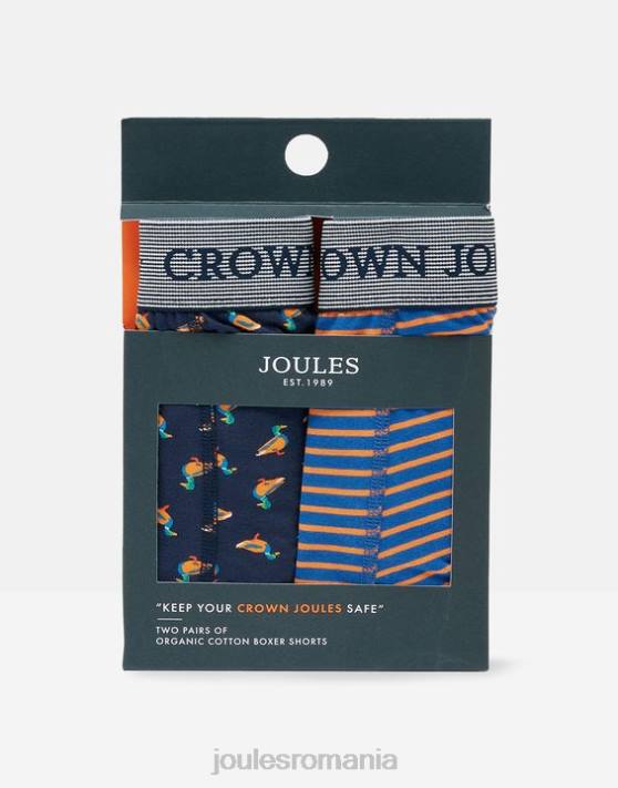 Joules bărbați boxeri crown bumbac pachet 2 48DH170 accesorii gâscă de rață bleumarin | Joules cizme