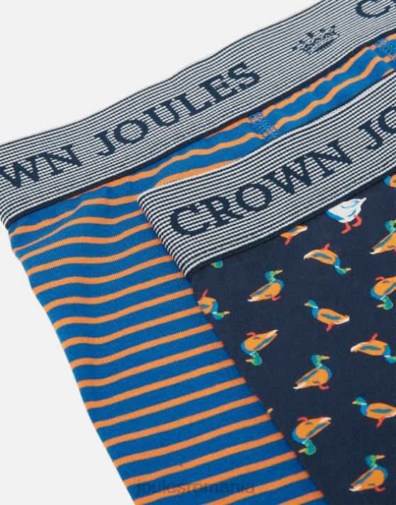 Joules bărbați boxeri crown bumbac pachet 2 48DH170 accesorii gâscă de rață bleumarin | Joules cizme