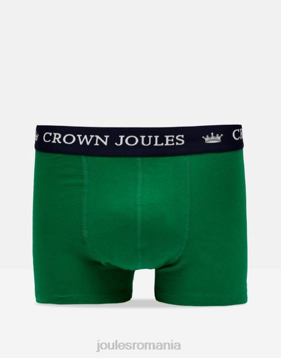Joules bărbați boxeri crown bumbac pachet 2 48DH172 accesorii dungă verde albastră | Joules Romania