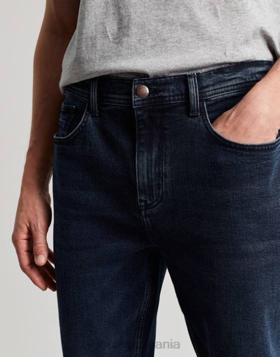 Joules bărbați blugii din denim cu 5 buzunare Oakham slim fit 48DH205 îmbrăcăminte denim spălat cu cerneală | Joules Romania