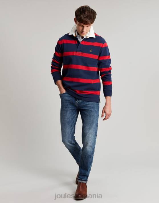 Joules bărbați blugii din denim cu 5 buzunare Oakham slim fit 48DH230 îmbrăcăminte denim cu spălare medie | Joules cizme