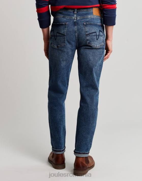 Joules bărbați blugii din denim cu 5 buzunare Oakham slim fit 48DH230 îmbrăcăminte denim cu spălare medie | Joules cizme