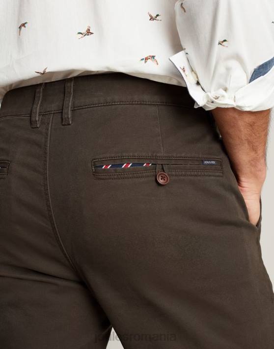 Joules bărbați pantaloni chino slim fit 48DH213 îmbrăcăminte verde kaki | Joules bags