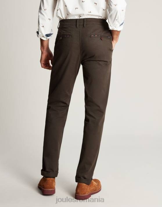 Joules bărbați pantaloni chino slim fit 48DH213 îmbrăcăminte verde kaki | Joules bags