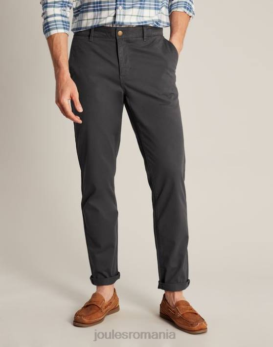 Joules bărbați pantaloni chino slim fit 48DH236 îmbrăcăminte gri închis | Joules cizme