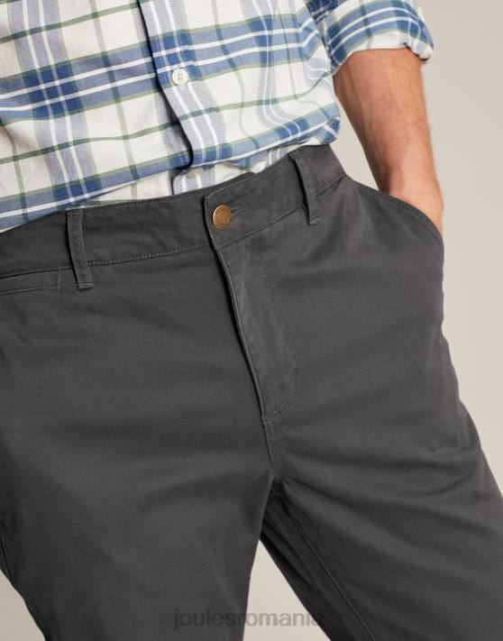 Joules bărbați pantaloni chino slim fit 48DH236 îmbrăcăminte gri închis | Joules cizme