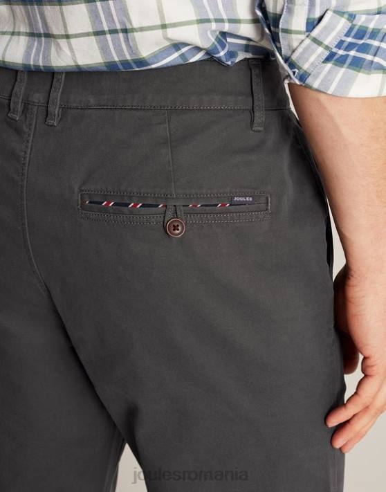 Joules bărbați pantaloni chino slim fit 48DH236 îmbrăcăminte gri închis | Joules cizme
