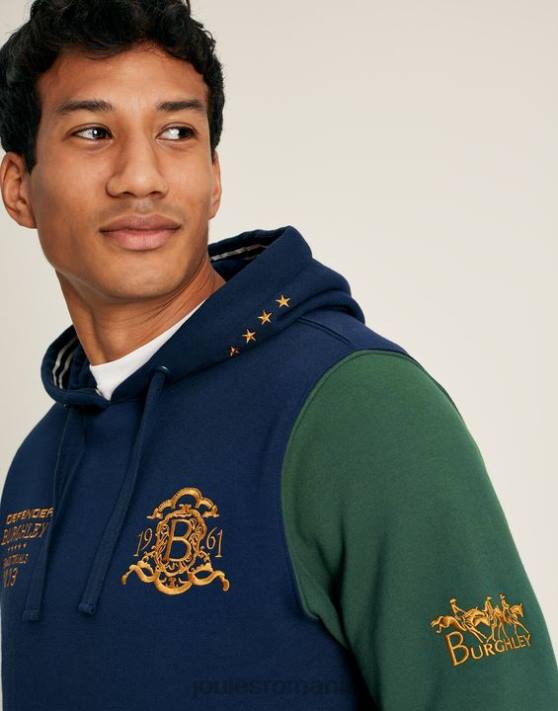 Joules bărbați hanorac burghley unisex cu glugă 48DH168 îmbrăcăminte marina franceză | Joules bags