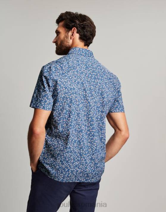 Joules bărbați cămașă cu imprimeu lloyd cu potrivire clasică 48DH195 îmbrăcăminte ditsy albastru | Joules bags