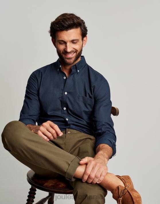 Joules bărbați cămașă oxford cu potrivire clasică 48DH164 îmbrăcăminte marina franceză | Joules cizme