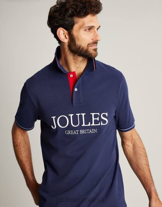 Joules bărbați cămaşă polo 48DH237 îmbrăcăminte albastru profund | Joules bags