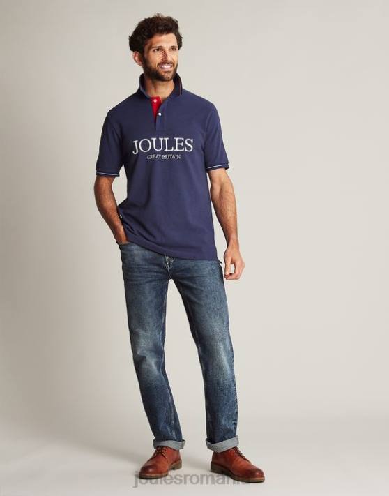 Joules bărbați cămaşă polo 48DH237 îmbrăcăminte albastru profund | Joules bags