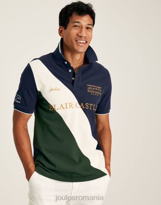 Joules bărbați tricou polo blair cu mâneci scurte 48DH169 îmbrăcăminte marina franceză | Joules Romania