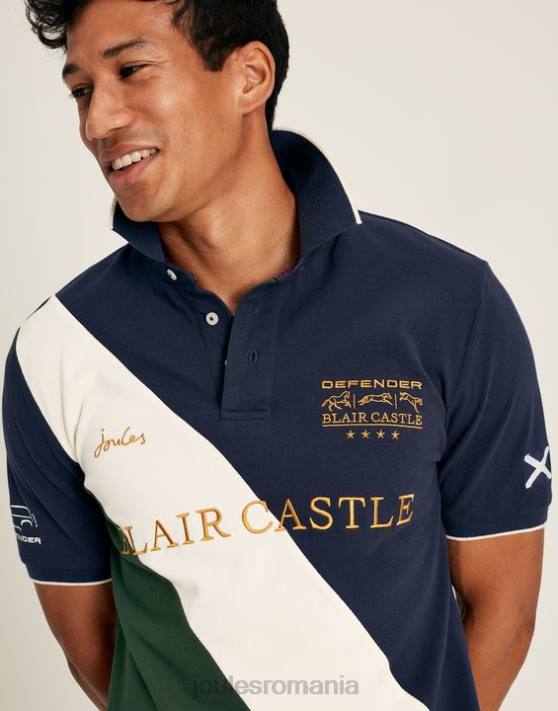 Joules bărbați tricou polo blair cu mâneci scurte 48DH169 îmbrăcăminte marina franceză | Joules Romania
