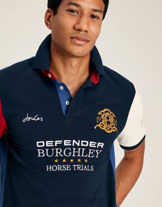 Joules bărbați tricou polo burghley cu mâneci scurte 48DH222 îmbrăcăminte marina franceză | Joules bags
