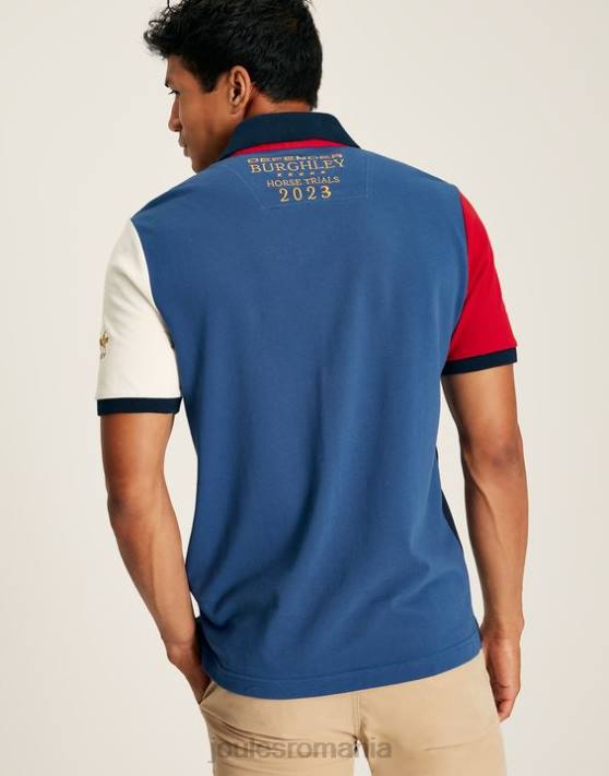 Joules bărbați tricou polo burghley cu mâneci scurte 48DH222 îmbrăcăminte marina franceză | Joules bags