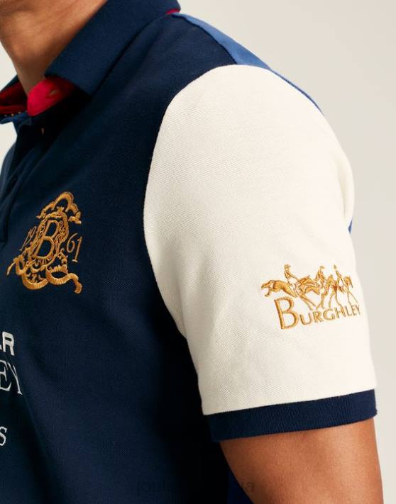 Joules bărbați tricou polo burghley cu mâneci scurte 48DH222 îmbrăcăminte marina franceză | Joules bags