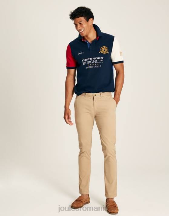 Joules bărbați tricou polo burghley cu mâneci scurte 48DH222 îmbrăcăminte marina franceză | Joules bags