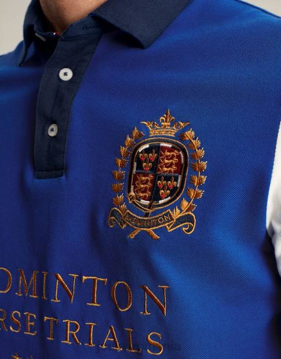Joules bărbați tricou polo de badminton 48DH176 îmbrăcăminte albastru | Joules cizme