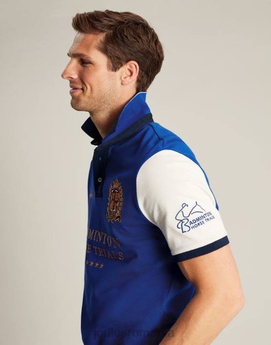 Joules bărbați tricou polo de badminton 48DH176 îmbrăcăminte albastru | Joules cizme