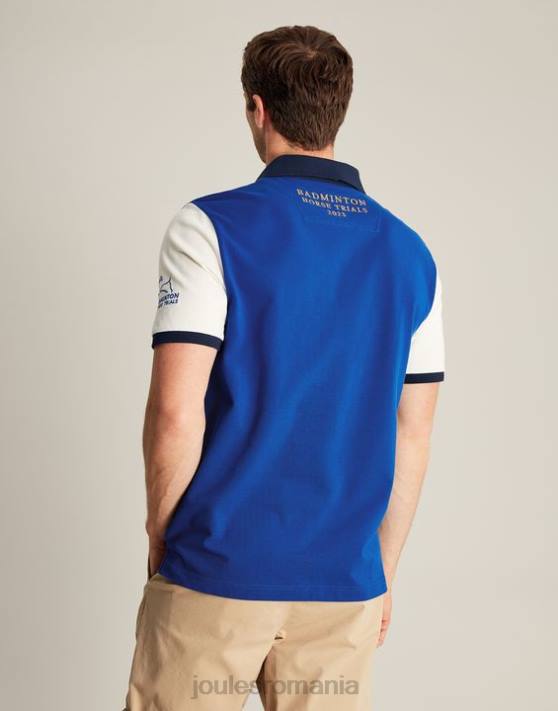 Joules bărbați tricou polo de badminton 48DH176 îmbrăcăminte albastru | Joules cizme